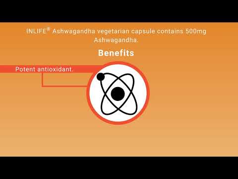 INLIFE Ashwagandha Withania Somnifera Extract Supplement 500 Mg - 60 Veg Capsules