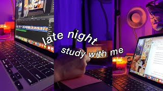 late night study with me: pomodoro technique + background music