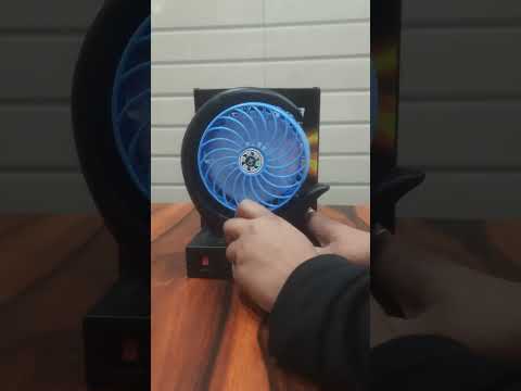 Smart portable fan with LED light