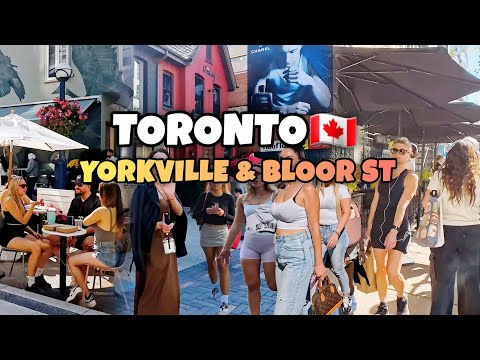 Toronto Downtown Bloor St And Yorkville Village Walking Tour Toronto Canada 4K