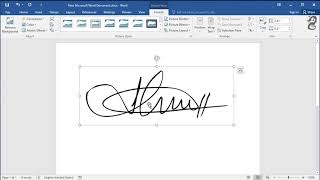 How to remove background from a scanned signature in Word