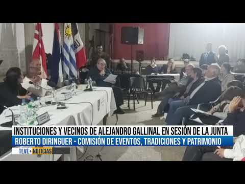 ROBERTO DIRINGUER EN SESIÓN DE LA JUNTA EN ALEJANDRO GALLINAL