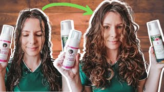 Flora & Curl Foam vs Curly Secret Foam on Wavy Hair // Volume for wavy hair?