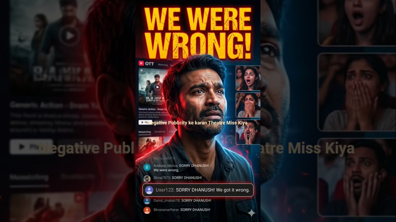 OTT Par Chha Gayi Dhanush Ki KARA! 😱 Audience Ne Maangi Maafi? #shortsfeed #shorts