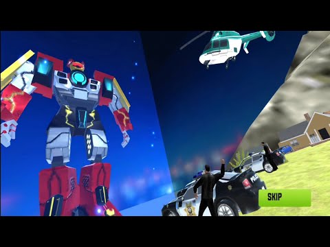 Flying Prado Helicopter Car Robot Transform Android Game