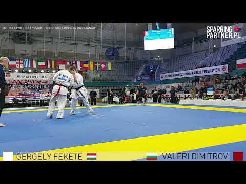 GERGELY FEKETE vs VALERI DIMITROV Men 75-85Kg European Karate Shinkyokushin Championship Tarnów 2022