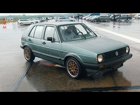700HP Volkswagen Golf 2 VR6 Turbo shooting flames!