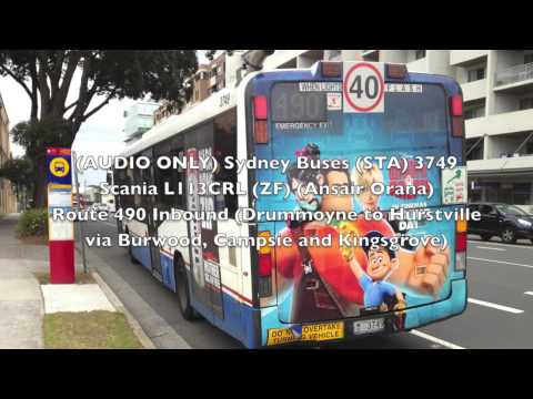 (AUDIO) Sydney Buses 3749 - Scania L113CRL (ZF) (Ansair Orana) - Route 490 Inbound
