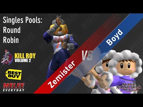 Kill Roy 2 - Zemister (Sheik) vs. Boyd (Ice Climbers) - SSBM - Singles Pools, RR