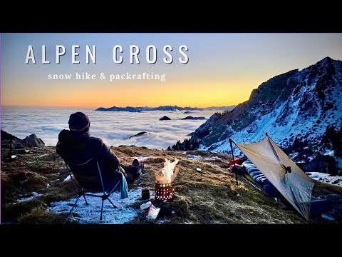 Winter Biwak - Übernachtung auf 1600hm / -5°C und ein  Packraft im Schnee