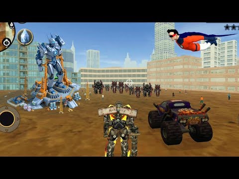 Vegas Crime Simulator - (Transformer Destroyed Car Robot Factory) Transformer With Monster Car Robot