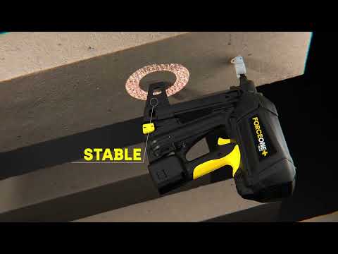 Video CELO Pistol cu gaz pentru cuie FORCE ONE+ cu magazie lunga pentru 40 cuie