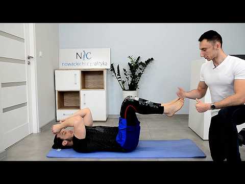 Ćwiczenia kręgosłupa- martwy robak (dead bug).
