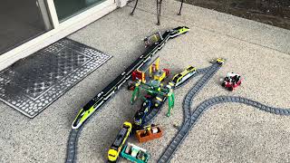 LEGO trains crash – Outdoor Derailments & Wrecks (4K)