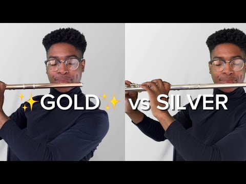 My ✨NEW✨ Gold flute vs my Silver flute 🎶| #dizhaoartist