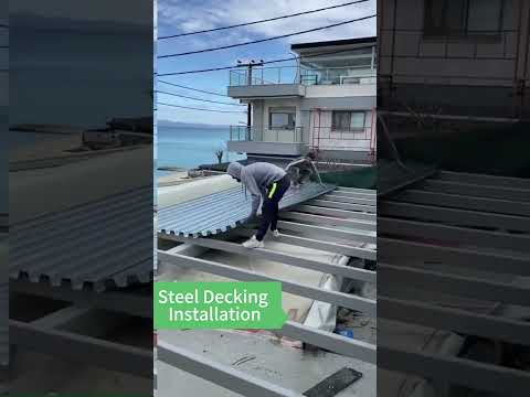 How to Install Steel Decking? China Composite Floor Factory  Bondek Alternative Metal Floor Deck