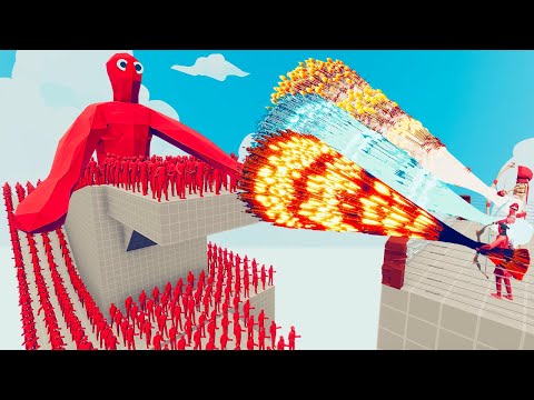 100x FIRE ZOMBIE + 2x GIANT vs 3x EVERY GOD - Totally Accurate Battle Simulator TABS