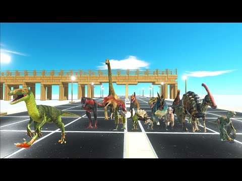ALL DINOSAURS RACING CHAMPIONSHIP 1 VS 1 - Animal Revolt Battle Simulator