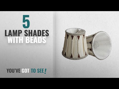 Top 10 Lamp Shades With Beads [2018 ]: Splink 2pcs E14/E12 Clip-On Lace Lamp Shades Vintage Handmade