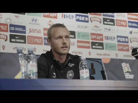 Simon Kjær Press Conference Before Denmark - Zagreb