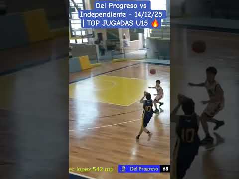 Del Progreso vs Independiente- 14/12/25 | TOP JUGADAS U15 🔥 #basketball #highlights