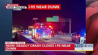 Crash closes I-95 northbound in Harnett County near Dunn