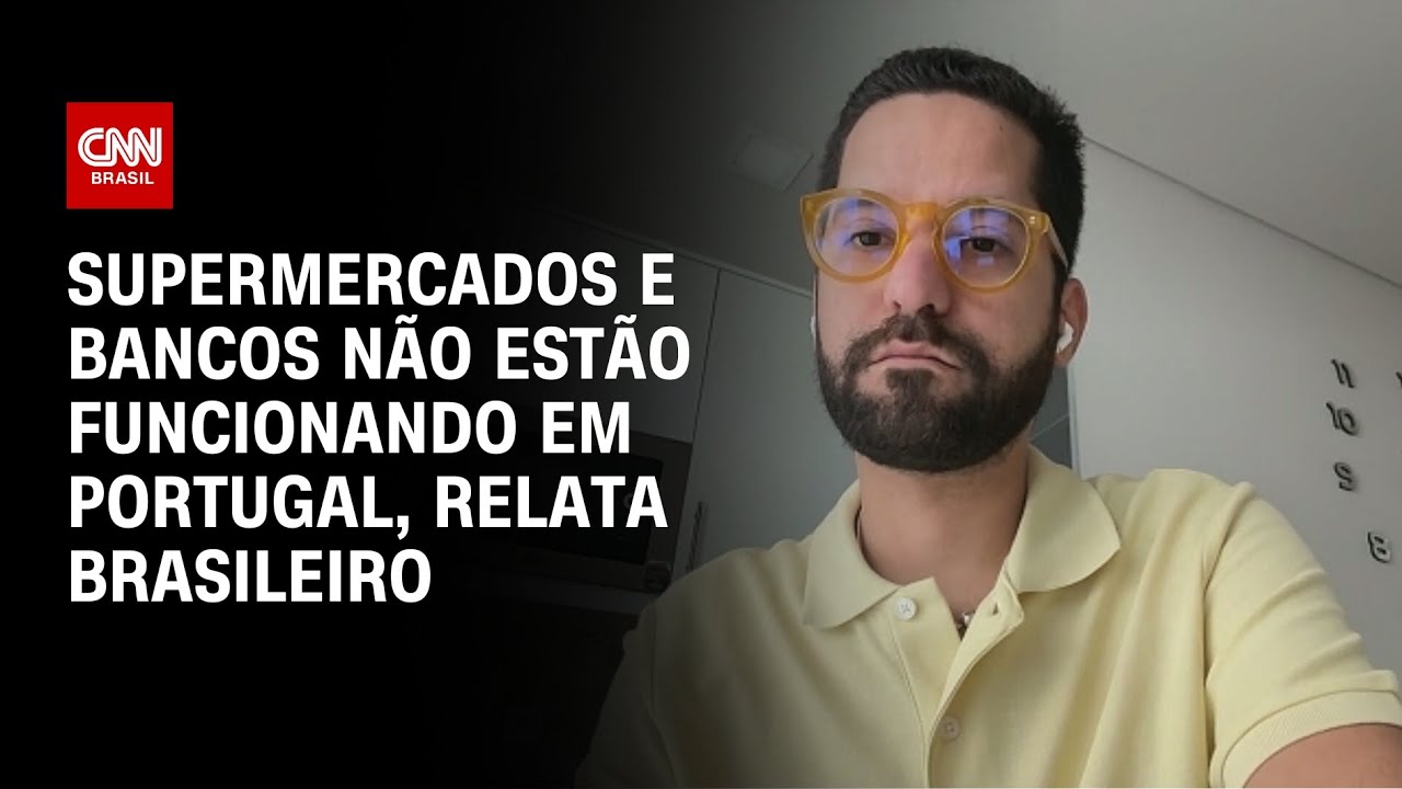 Apagão na Europa: Supermercados e bancos não estão funcionando, diz brasileiro em Portugal | LIVE