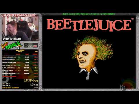 #189: Beetlejuice (NES) Speedrun in 12:34.5 | The AVGN Trials of JSR