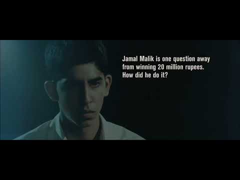 Trailer end card with game-show lights; the credits echo with Jai Ho’s dance