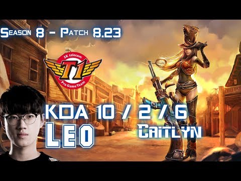 SKT T1 Leo CAITLYN vs KAI'SA ADC - Patch 8.23 KR Ranked
