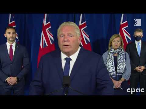 "Every option is on the table ... including further shutdowns," warns Premier Doug Ford COVID 19