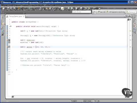 Vtc Player Advanced Java Programming Java Se 7 Arrays