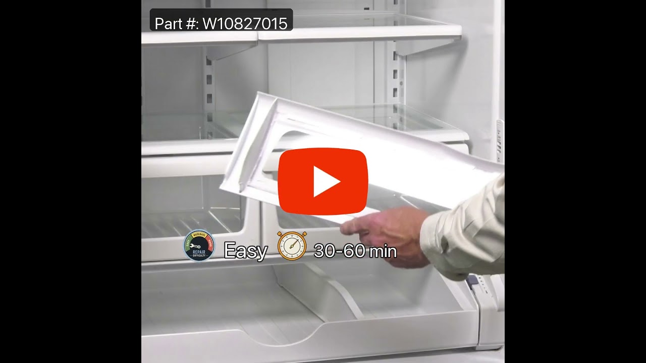 Replacing the Refrigerator Pantry Drawer Door Cover