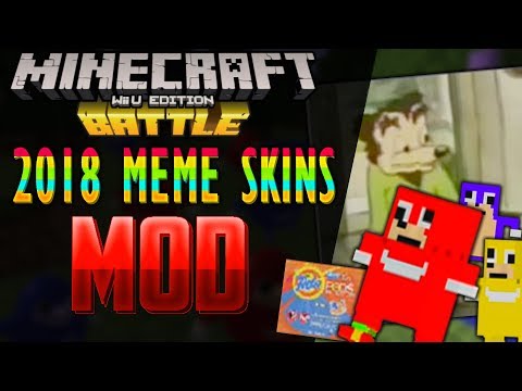 Nobledez - Playing Minecraft Wii U Mini Games with the 2018 Meme Skins Mod