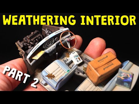 WEATHERING INTERIOR Part 2: building Tamiya Mini Cooper 1275 1/24 scale as a wreck diorama