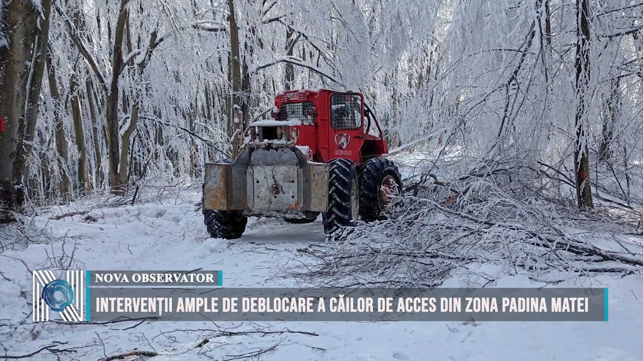 Intervenții ample de deblocare a căilor de acces din zona Padina Matei