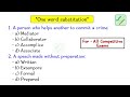 One Word Substitution 5 For All Competitive Exams EnglishacademybyDeepak KR
