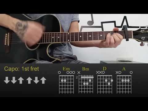 The Weeknd - Blinding Lights | Easy Guitar Lesson Tutorial with Chords/Tabs and Rhythm
