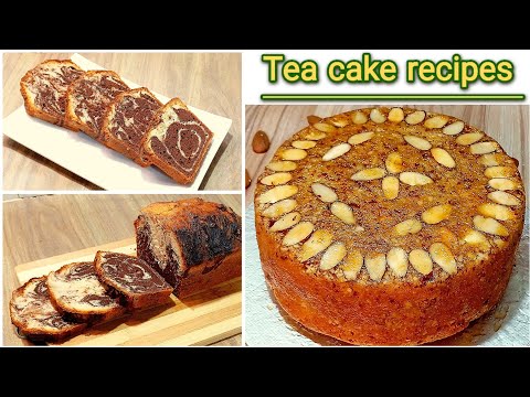 Tea cake recipe|Bakery style Almond cake |Marble cake recipe|original soft spongy cakes|saba mubash