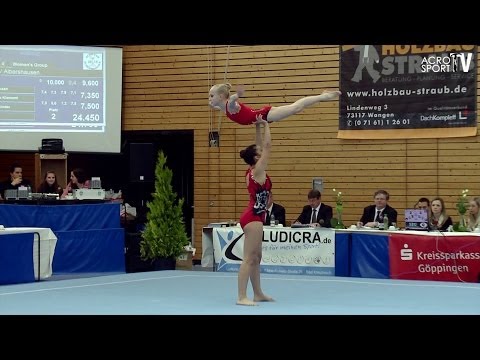 Acro Cup Albershausen 2013 Womens Pair Youth Dynamics Germany TSV Friedberg - Hillringhaus Gaag