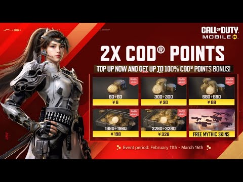 Free to Use 7 Mythic skins, 2x COD Points event is BACK in SEASON 2