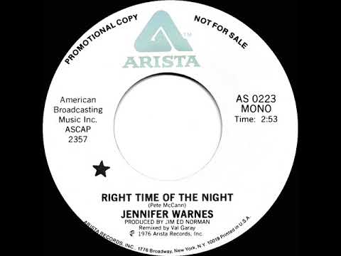 1977 Jennifer Warnes - Right Time Of The Night (mono radio promo 45)