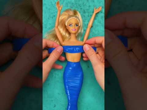 Turn Your Barbie into AMAZING Glittery Mermaid! 🧜&zwj;♀️✨ EASY DIY
