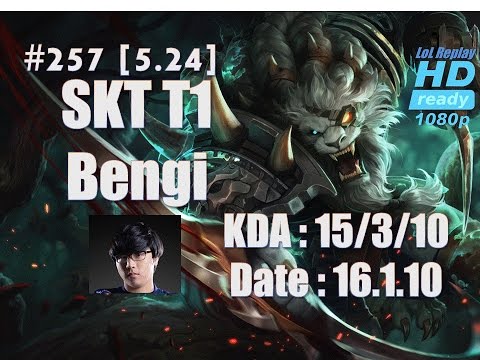 16.1.10 LCK SKT T1 Bengi Jungle Rengar(vs Dr.mundo) Solo Q[1080p]#257