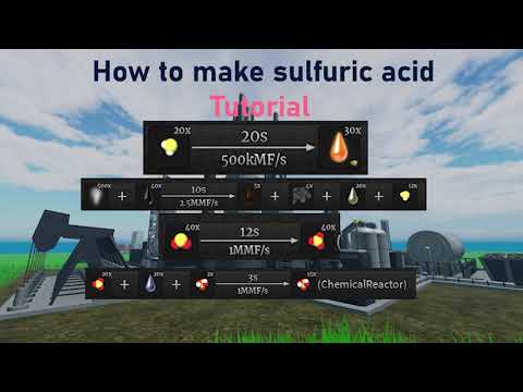 How to make Sulfuric acid tutorial [Roblox industrialist]