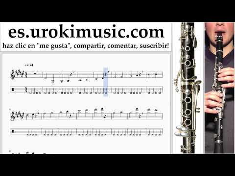 Tutorial de Clarinete Silvestre Dangond Nicky Jam - Cásate Conmigo Clases Notas Parte#1 um-i927