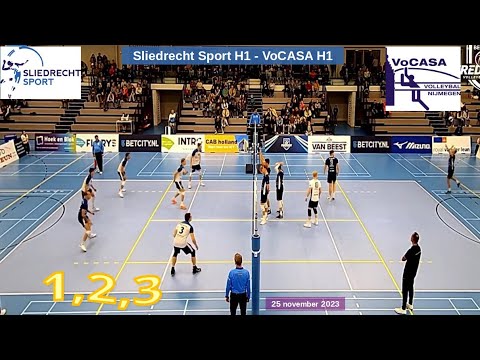Sliedrecht Sport H1 - VoCASA H1 (25 nov 2023) slot van 3 sets