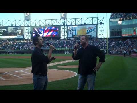 Sam Wahl & Myles Hayes sing the National Anthem at U.S. Cellular Field - July 25, 2011