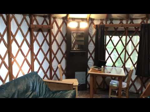 Tour of the yurt - no pets allowed