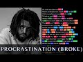 J Cole - procrastination (broke) | Rhymes Highlighted